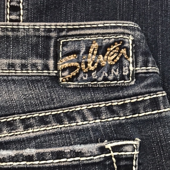 Silver Jeans Aiko Bootcut Factory shading, whiskering, and distressing Jeans - Picture 3 of 9